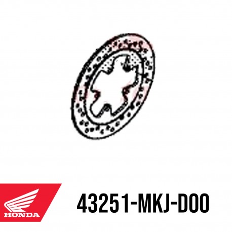 43251-MKJ-D00 : Disque de frein arrière origine Honda CB1000R