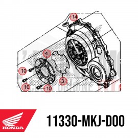 11330-MKJ-D00 : Carter de moteur droit origine Honda NSC CB1000R