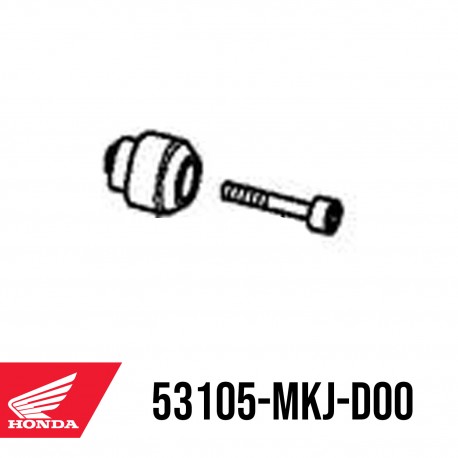 53105-MKJ-D00 + 90121-MKJ-E50 : Embout de guidon origine Honda NSC CB1000R