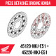 45120-MKJ-E51 + 45220-MKJ-E51 : Juego de discos de freno delanteros originales Honda 2021 Honda CB1000R
