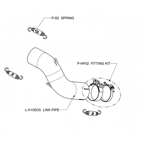 L-H10SO5L/1 : Kit cata Akrapovic CB1000R