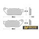 LMP462SR : Pastillas de freno traseras AP Racing CB1000R